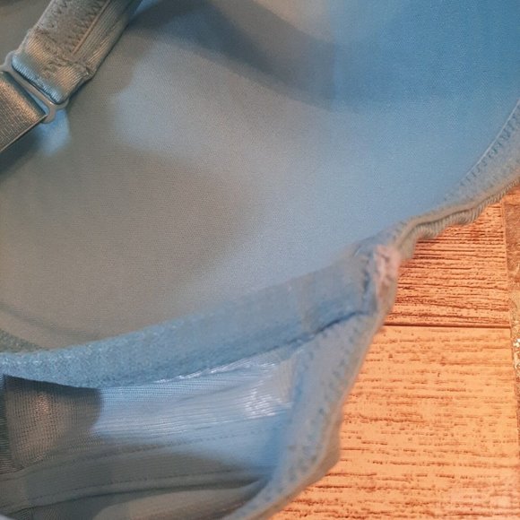 40DDD Aqua Blue Teal Cacique Bra Light Padding Underwire Full Coverage - Picture 6 of 8